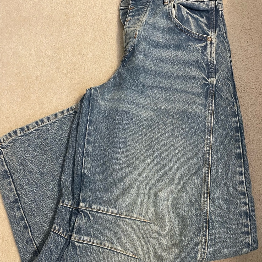 NWT We the Free Lucky You Mid Rise Barrel Denim Jeans